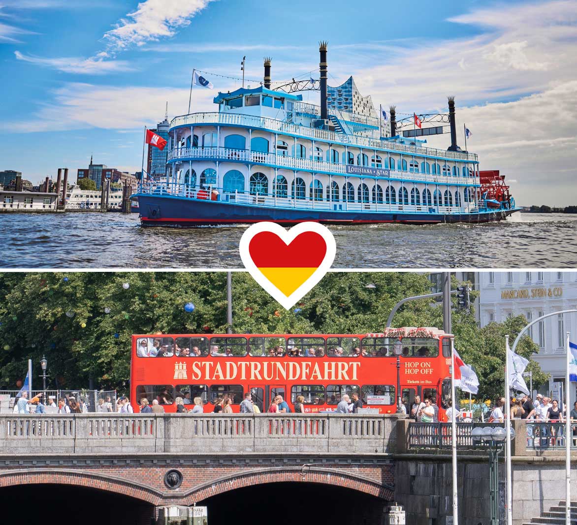 Stadtrundfahrt mit den Roten Doppeldeckern + 1,5 Std. Hafenrundfahrt 11
